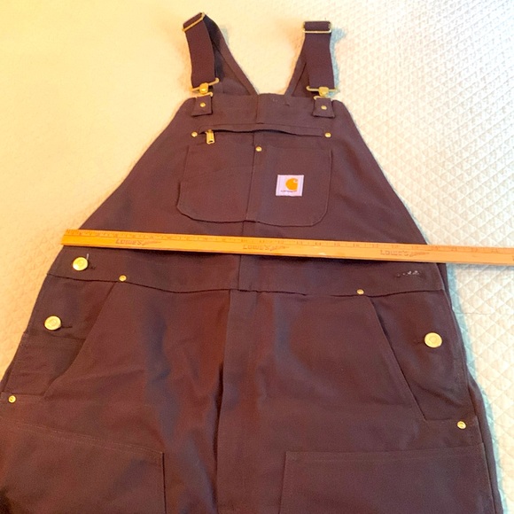 Carhartt Dark Brown Relaxed
Fit Heavy Duck Bib Overalls 38 x 36 - Picture 3 of 10